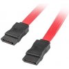 PC kabel LANBERG SATA III datový kabel (6GB/S) F / F 50cm, červený CA-SASA-10CU-0050-R
