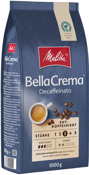 Melitta Bella Crema bez kofeinová 1 kg