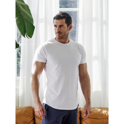 TallGuys Pánské prodloužené tričko óčko Pure white Regular – Zboží Mobilmania