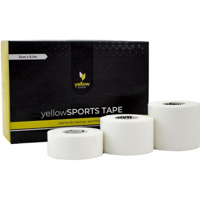 Zarys lnternational Group yellowSPORTS TAPE páska pro sportovní tejping bílá 3,8cm x 9,1m 6 ks – Zboží Mobilmania