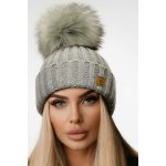 Fashionweek dámská zimní čepice s bambulí flísová podšívka Jenot Woolk Rita šedý – Hledejceny.cz