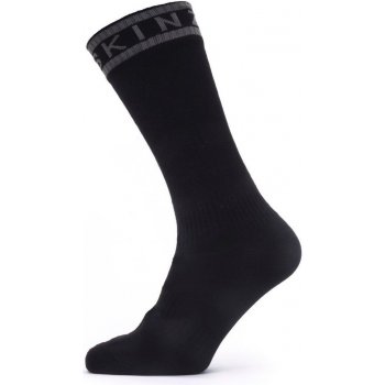 SealSkinz Nepromokavé ponožky WF Warm Weather Mid Length with Hydrostop černá/šedá
