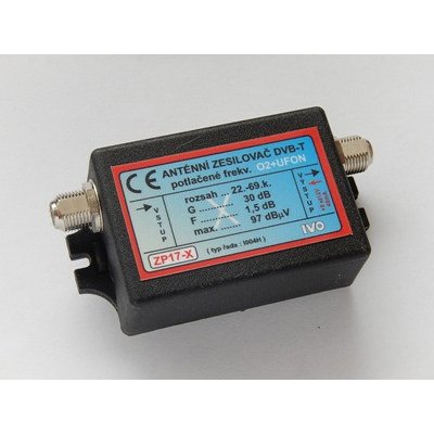 IVO zesilovač DVB-T2 30dB s potlačením O2+UFON IZP17-X – Hledejceny.cz