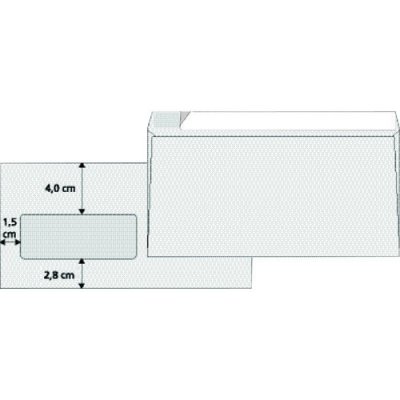 OFFICEO Obálky DL - samolepicí s okénkem vlevo, 1000 ks – Sleviste.cz