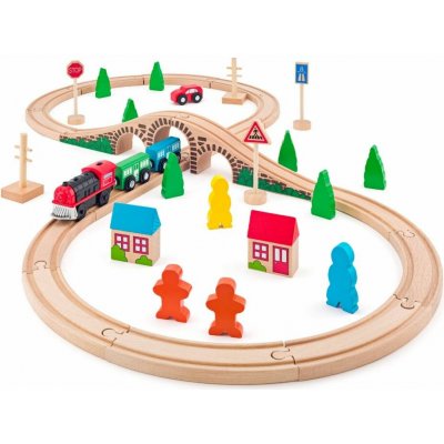 Woody Vláčkodráha osmička s el.mašinou – Hledejceny.cz