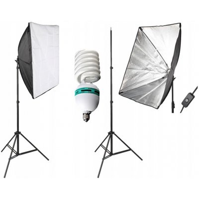 Studio SOFTBOX 50x70cm - Stativ - žárovka 85W SADA Studiový Blesk – Zboží Živě