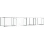vidaXL Klec pro psy s dvířky šedá 800 x 200 x 150 cm – Zboží Dáma