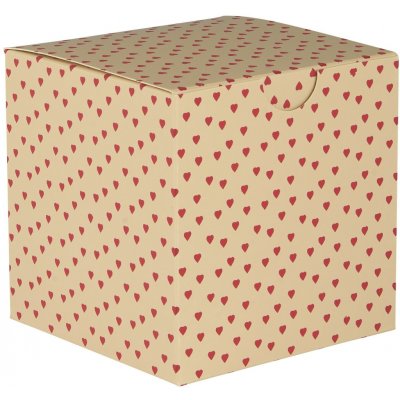 Ib Laursen Dárková papírová krabička Red Hearts – větší, červená barva, papír – Zboží Mobilmania