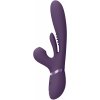 Vibrátor Vive Kura Thrusting G Spot Vibrator with Flapping Tongue & Pulse Wave Stimulator Purple