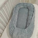 Pro útulný domov Hnízdečko pro miminko minky Šedé – Zboží Dáma