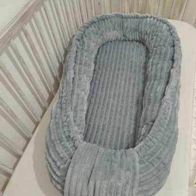 Pro útulný domov Hnízdečko pro miminko minky Šedé – Zboží Dáma