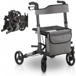 Goleto Čtyřkolové šedé chodítko pro seniory Rollator – Zboží Dáma