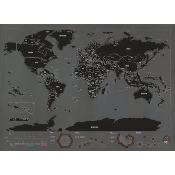 Stírací mapa světa Black od 499 Kč - Heureka.cz