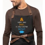 Kariban Zástěra pro muže Exclusive Vařím jako ďábel a jídlo chutná božsky! Černá Black – Hledejceny.cz