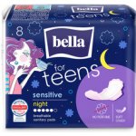 Bella For Teens Ultra Sensitive Night dámské vložky 8 ks – Zboží Dáma