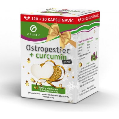 Galmed Vánoční Balení Ostropestřec+curcumin forte 120+20 kapslí – Hledejceny.cz