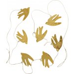 Strömshaga Závěsná mosazná girlanda s ptáčky Bird Brass 180 cm, zlatá barva, kov – Hledejceny.cz