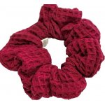 gumička do vlasů scrunchies glossy glam Bordo velká - vaflová – Zbozi.Blesk.cz