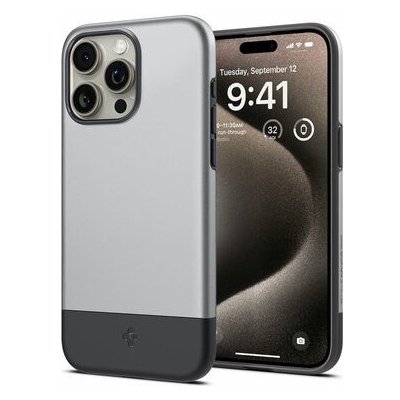 Spigen Style Armor MagSafe ochranný Apple iPhone 15 Pro Max classic silver ACS06613 – Hledejceny.cz