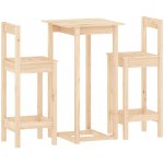 3dílný barový set masivní borové dřevo – Zboží Dáma