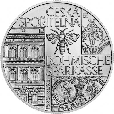 Česká mincovna 200. výročí založení české spořitelny - Böhmische Sparkasse 200 Kč 2025 stříbrná mince Standard 13 g – Zboží Dáma