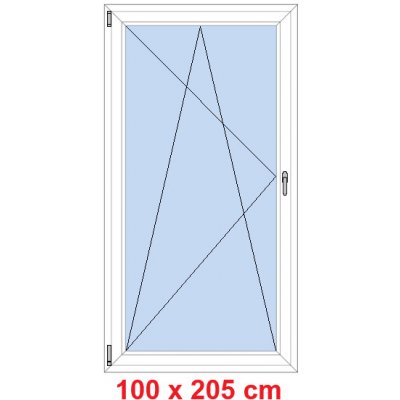 Soft Balkonové dveře otevíravé a sklopné Černá krupička/Černá krupička levé 100 x 205 cm – Hledejceny.cz