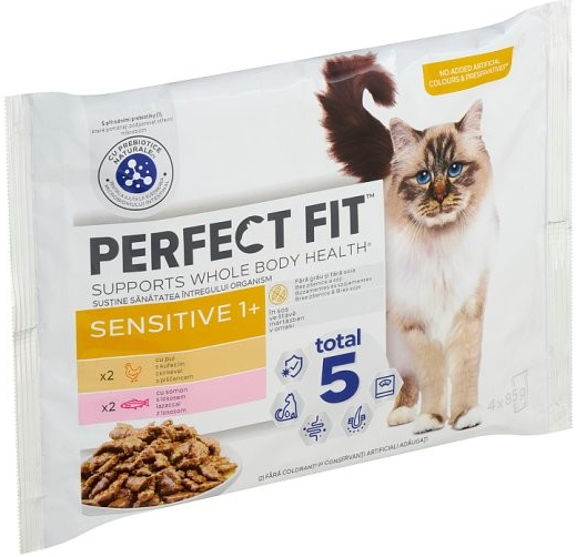 Perfect Fit Sensitive 1+ ve šťávě 4 x 85 g