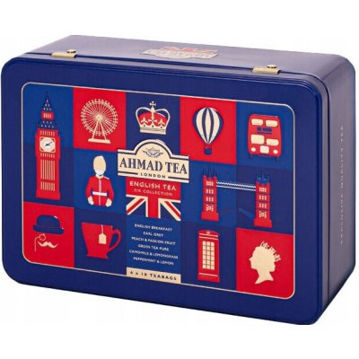 AHMAD TEA ENGLISH TEA SIX COLLECTION plech porcovaný čaj 6 x 10 sáčků – Zboží Mobilmania