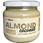 GymBeam Mandlové Máslo s kokosem a bílou čokoládou 340 g – Sleviste.cz