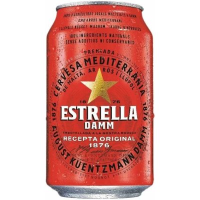 Damm Estrella 4,6% 0,33l (plech) – Zboží Dáma