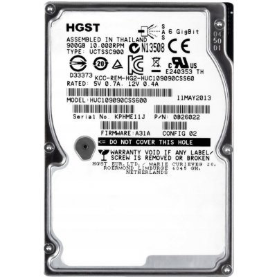 HGST 900 GB 2,5" SAS, HUC109090CSS600