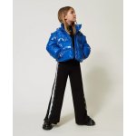 Twinset Girl kalhoty zvonové s rozparky a lampasy černé – Sleviste.cz