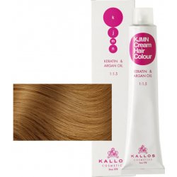 Kallos KJMN s keratinem a arganovým olejem 8.3 Light Golden Blond Cream Hair Colour 1:1.5 100 ml