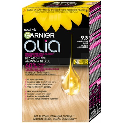 Garnier Olia 9.3 zlatá světlá blond barva na vlasy – Zboží Mobilmania