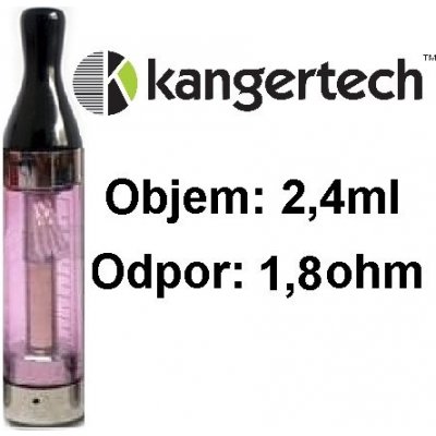 Kangertech CC/T2 Clearomizer 1,8ohm fialový 2,4ml – Zbozi.Blesk.cz