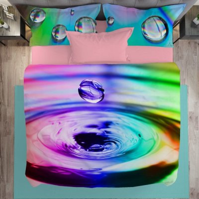 Gipetex Natural Dream 3D Italské povlečení bavlna Water rainbow 140x200 70x90