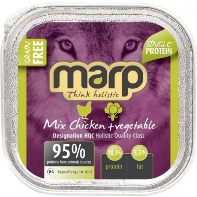 Marp Mix vanička pro psy kuře+zelenina 16x100 g (15 + 1 ZDARMA)