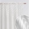 Záclona Záclona bílá s cik-cak vzorem a řasící páskou Šírka 140 cm | Dĺžka 250 cm biela
