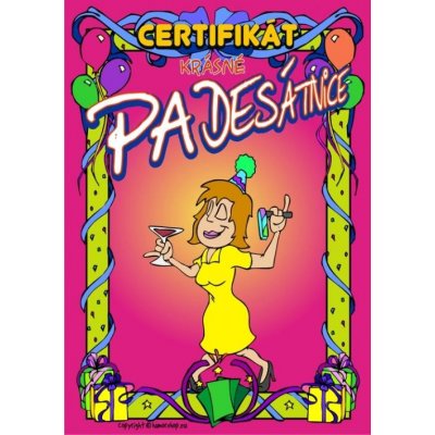 Certifikát krásné padesátnice – Zboží Dáma