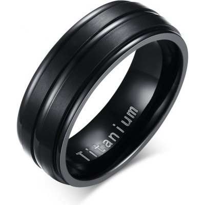 Steel Edge prsten pro muže z titanu JCFTR012BK – Zboží Mobilmania