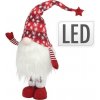 Vánoční osvětlení Sezónkovo Vánoční skřítek Sněhulák XL s LED diodami červený 108 cm
