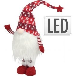 Sezónkovo Vánoční skřítek Sněhulák XL s LED diodami červený 108 cm