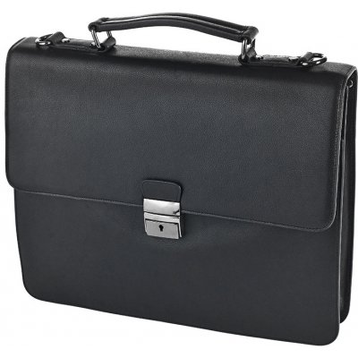 Kožená aktovka Nivasaža N1701-MRV-B černá – Zboží Mobilmania