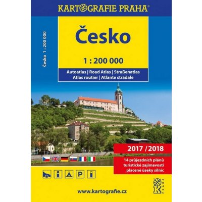 Česko 2017-2018 autoatlas 1:200 000 spirála – Zboží Mobilmania