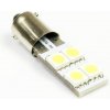 Autožárovka Interlook LED 12V BA9S 4SMD5050 H6W CAN BUS 0,8W