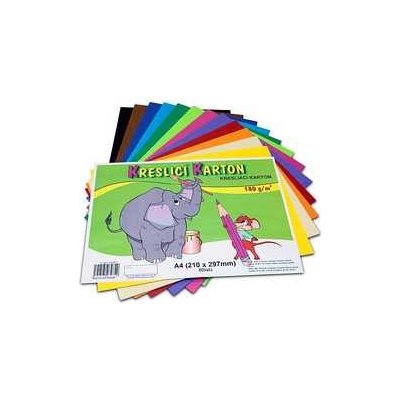 Barevná čtvrtka barevný karton A4 180 g/m2 mix 12 barev – Zboží Dáma