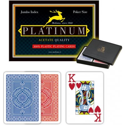 Modiano Poker Acetate Platinum 2 Jumbo Index Profi plastové – Zboží Mobilmania