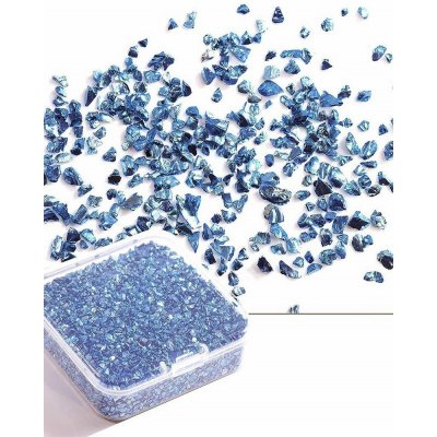 Dekorační drť do pryskyřice v krabičce Barva: Modrá – Zboží Dáma