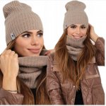 Fashionweek dámská čepice a šála cashmere touch S2204 Capuccino – Hledejceny.cz
