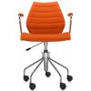 Jídelní židle Kartell Maui Soft s područkami oranžová